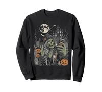 Spooky Szn Zombie Girl Selfie Truco o Trato Halloween Sudadera
