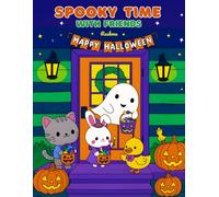 Spooky Time with Friends Colouring Book | Bold and Easy: Cute, Cosy and Fun Halloween Colouring Scenes for All Ages | Stress Relief Activity | Easy ... Costume Parade, Candy Sorting for Relaxation