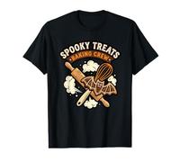 Spooky Treats Baking Crew Bat Cookie Ro Entusiasta de Halloween Camiseta gráfica económica