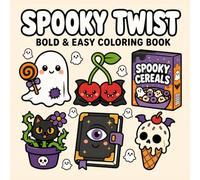 Spooky Twist | Bold & Easy Halloween Coloring Book for Adults and Teens: 40 Cute Designs with Ghosts and Magical Surprises
