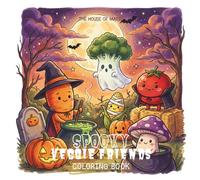 Spooky Veggie Friends Halloween Coloring Book for Kids: Kawaii Vegetable Characters in Halloween Costumes - 20 Pages for Preschool and Kindergarten