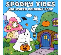 Spooky Vibes Halloween Coloring Book: Featuring 50 Cute and Cozy Hygge Moments Designs For Teens and Adults