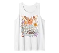 Spooky Vibes Halloween Cute Retro Bat Camiseta sin Mangas