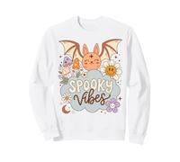 Spooky Vibes Halloween Cute Retro Bat Sudadera