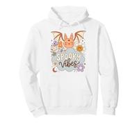 Spooky Vibes Halloween Cute Retro Bat Sudadera con Capucha
