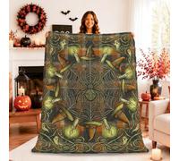 Spooky Witchy Mandala Spider - Manta de Halloween de 50 x 60 pulgadas
