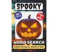 Spooky Word Search Puzzle Book: Word Searches with Easy to Read Print, Halloween Word Themed, Pumpkins, Witches, Bats and More | 6x9 inches, 112 pages ... Gift, Vacations, Holidays and Free Times
