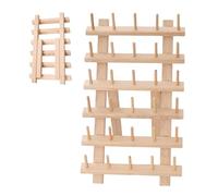 Spool Thread Rack - Wooden Holder, 1 Sewing For Embroidery Collection, Stable Display Stand For Craft Enthusiasts, Needlework Storage System For Mom, Wives, Family And Friends, Art Setup