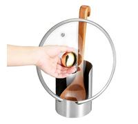 Spoon and Lid Rest for Stove Top - Stainless Steel Organizer | Vertical Pot