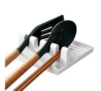 Spoon Rest - 5inch Kitchen Utensil Holder | Pp Spoon Rest with Lid Holder - Multi Slot Spoons Rests with Drip Catching Base and Raised Rim to Keep Spatulas Ladles and Lids Separated for Clean Cooking