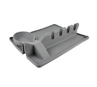 Spoon Rest Silicone - Kitchen Utensil Holder | No Slip Cooking Spoon Holder With Drip Pad, Ideal For Ladles, Strainers, Tongs, Busy Parents, Home Cooks, Apartment Kitchens