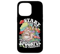 Spoonful of Positivity Cottage Core Squirrel Carcasa para iPhone 14 Pro MAX