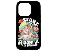 Spoonful of Positivity Cottage Core Squirrel Carcasa para iPhone 15 Pro