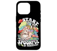 Spoonful of Positivity Cottage Core Squirrel Carcasa para iPhone 16 Pro