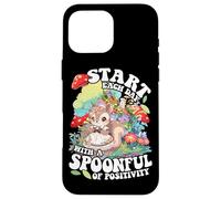 Spoonful of Positivity Cottage Core Squirrel Carcasa para iPhone 16 Pro MAX