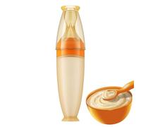 Spoons - Heat Resistant Dispenser, Squeeze Feeding Tool | Silicone Food Dispensing Bottle Feeder Accessory, Portable Suction Cup Tableware Equipment With Leak Proof Travel Cap Shield