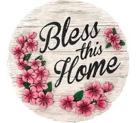 Spoontiques, Inc 13220 Bless This Home - Piedra escalonada, Color Rosa