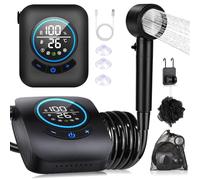 Spopal Ducha Portatil Camping, [Pantalla Temperatura] 8000mAh Recargable Ducha Camper, Modo de 5 Velocidad, 180Min de Larga Duración, Ducha Electrica para Acampar, Hacer Caminatas, Duchas para Perros