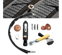 Sporacingrts El juego de reparación de neumáticos incluye 2500 rpm de baja velocidad para neumáticos de aire de baja velocidad, rodillo de parche de neumáticos, raspador de forro interior de