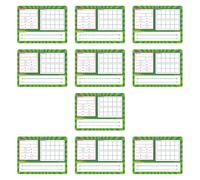 sporful 10 carteles de matemáticas de borrado en seco con líneas numéricas, diseño de doble cara para juguetes de educación temprana, tabla de números de enlace de números, 12 x 9 pulgadas