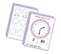 sporful 10 hojas de borrado en seco para indicar la hora, herramienta de aprendizaje temprano para preescolar, aula, escuela en casa, conceptos de tiempo de enseñanza