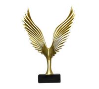sporful Elegante estatua de águila | Figura de ala de resina dorada para decoración del hogar | 23 cm x 8 cm x 33 cm | Símbolo de libertad y valentía