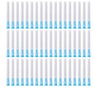 Sporgo 100 unidades de tubos de acero inoxidable: 23 G (0,6 mm x 25 mm), tubo dispensador de acero inoxidable para rellenar, envasado individualmente, tubos de recarga para el hogar, la industria y el