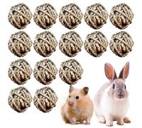 Sporgo 15 bolas para masticar: juguete para masticar animales pequeños de 5 cm para cobayas, juguete para masticar conejo, conejillo de indias, chinchillas, periquitos, pájaro