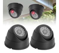 Sporgo 2 cámaras falsas: cámara de vigilancia para exteriores CCTV con luz LED roja intermitente, cámara de vigilancia atrappe cámara de vigilancia falsa cámara de seguridad para interior y exterior