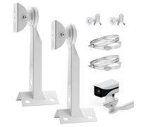 Sporgo 2 soportes de mástil: soportes para cámara de vigilancia con 4 trabillas ajustables, montaje en metal, soporte de barra vertical, soporte para cámara de CCTV