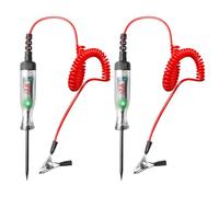 Sporgo 3-120 V CC probador de corriente para coche con pinza de cocodrilo, comprobador de tensión con indicador LCD digital, lámpara de prueba para coches y camiones, color rojo