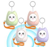 Sporgo 4 Alarmas de Bolsillo para Mujeres: 130 dB Autodefensa con Iluminación LED y Llavero, Alarma Personal para Mujeres, Hombres y Ancianos, Estilo Búho (C)