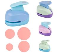 Sporgo 4 unidades perforadoras redondas: perforadoras de papel redondas estampadas, 4 tamaños, para bricolaje, álbumes de fotos, bricolaje, tarjetas de felicitación (9 mm, 16 mm, 25 mm, 38 mm)