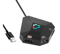 Sporgo Adaptador de teclado y ratón: adaptador para teclado compatible con PS4/PS3/Xbox One/Xbox 360/NS Switch serie de consola, teclado y ratón con 1 tipo C y 3 micro USB para consola
