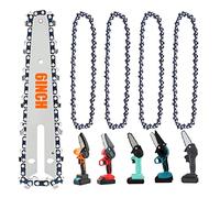 Sporgo Cadena Motosierra, 4 piezas Motosierra Cadena 6 Pulgadas Cadena de Motosierra, Cadena de Sierra para Todas las Barras de 6" Motosierra