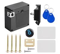 Sporgo Cerradura de cajón inteligente Cerraduras ocultas: cerradura electrónica para armarios NFC con 2 llaveros y 2 tarjetas RFID, seguridad infantil para armario, cajón, taquillas, buzón