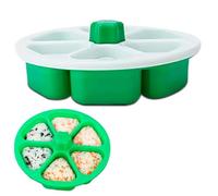 Sporgo Forma triangular: molde de sushi 6 en 1 de gran capacidad Onigiri Maker, molde para sushi Onigiri Bento Maker, Onigiri Moldes Set para copos de algas, hojas de algas, verduras frescas
