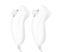 Sporgo Juego de 2 Controladores Nunchuk para Wii: Wii U Video Gamepad, Los Controladores Nunchuck de Repuesto Son Perfectamente Compatibles con la Consola Wii y Wii U