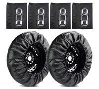 Sporgo Juego de 4 bolsas para neumáticos, resistentes al agua, a prueba de polvo, para neumáticos de hasta 19 - 23 pulgadas, funda protectora para neumáticos de repuesto