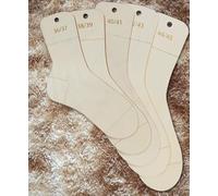 Sporgo Juego de 6 tablas para calcetines: tamaño 36-45, regla de calcetines para tejer, tablas de calcetines con indicación de tamaño, plantilla para calcetines, tensor de calcetines, bloqueador de