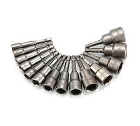 Sporgo Juego de llaves de 1/4" con 14 piezas: 6-19 mm Juego magnético de llaves de vaso, accesorio para atornilladores de batería, atornilladores de impacto, juego de llaves de vaso, llave de vaso