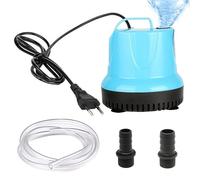 Sporgo Minibomba de agua de 35 W, 1500 l/h: ultrasilenciosa, pequeña con 3 boquillas y manguera de 1,5 m, bomba para acuario, jardín, fuente, estanque (azul)
