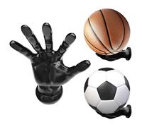 Sporgo - Soporte de pared para balones de baloncesto (2 unidades), diseño de palmera, soporte de pelota creativo a mano para balones de baloncesto, soporte de pelota de pared para decoración de