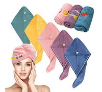 Sporgo toalla turbantes para el pelo, turbante microfibra superabsorbente, toalla de secado rápido, para mujeres y niños, todo tipo de cabello