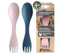Cubierto para niños Light My Fire Spork Little 2-pack Color: azul/rosa