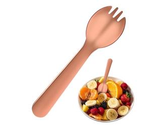 Spork - Cucharas de yogur de acero inoxidable, tenedores de postre resistentes a las caídas, cucharas creativas para helado, juego de cucharaditas de pudín para pasteles, aperitivos, ramen, arroz