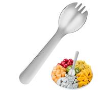 Spork - Cucharas de yogur, tenedores de postre de acero inoxidable | Juego de esporciones de irrompible para cocina doméstica, tenedor y cuchara para postres engrosados para los amantes del