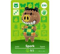Spork - Tarjeta Amiibo de Nintendo Animal Crossing Happy Home Designer - 235