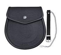 Sporran, cartera tradicional celta, cuero, con relieve, suave acabado