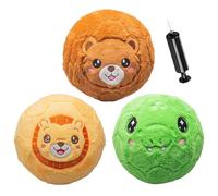 Sport Balls - 20cm Rugbÿ Ball | Plush PU High Elastic Inflatable Silent Indoor Play Ball Kids Hand Grip No Crumbs Pump Included Soft Training Toy Home